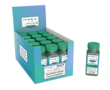 Magic Mind MAXX display box containing multiple green bottles with white labels, plus one individual bottle shown separately.