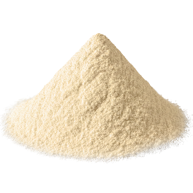 Mound of Cognizin citicoline powder on a transparent background.