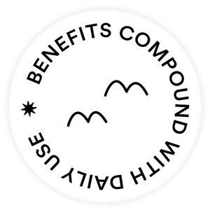 Benefits compound with daily use badge.