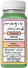 Magic Mind Original Mental Performance Shot bottle, 2 fl oz herbal supplement.