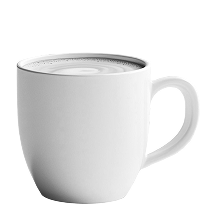 White ceramic coffee mug.